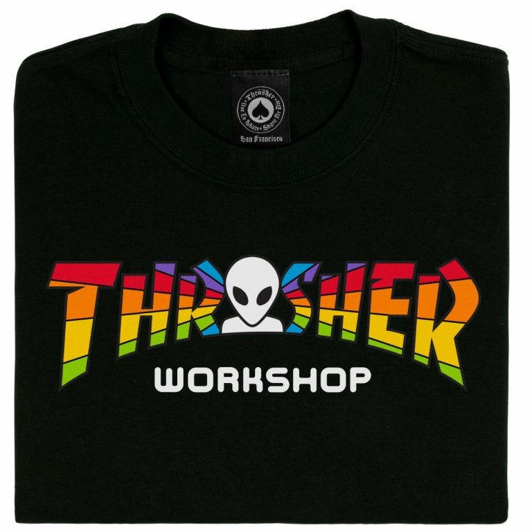 Thrasher X AWS Spectrum Black Tee - Thrasher Magazine