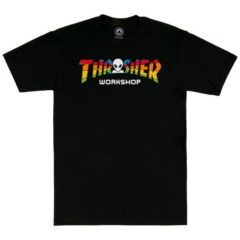 Thrasher X AWS Spectrum Black Tee - Thrasher Magazine