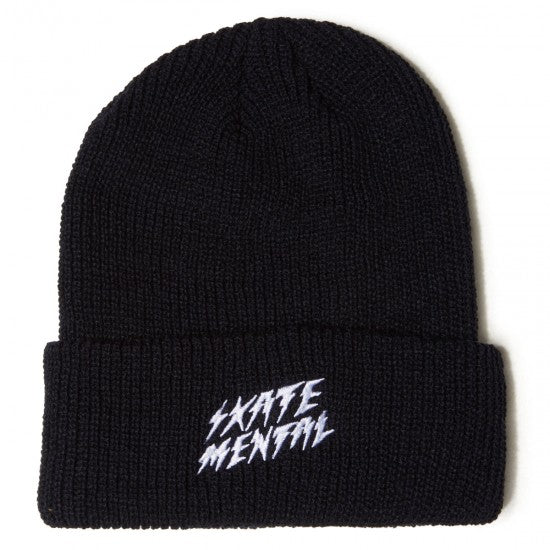 Bolts Black Beanie - Skate Mental