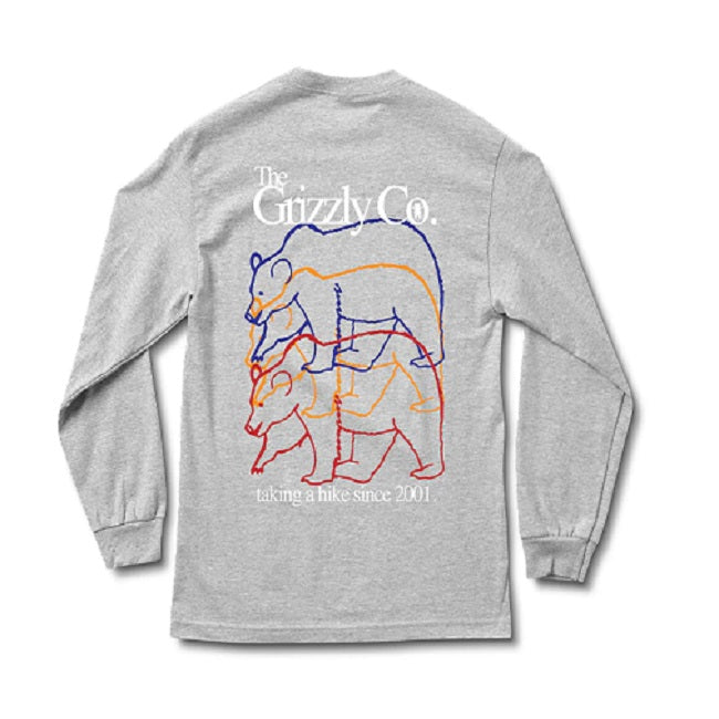 Taking A Hike Long Sleeve Shirt - Grizzly