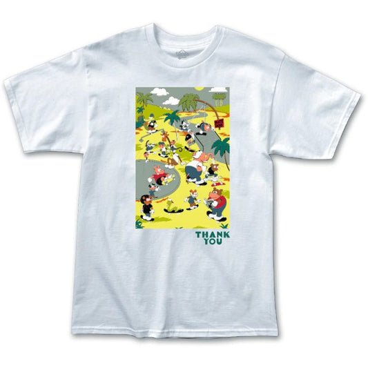 Skate Oasis Animals Tee White - Thank You