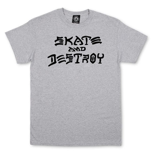 Skate And Destroy Grey Tee - Thrasher Magazine